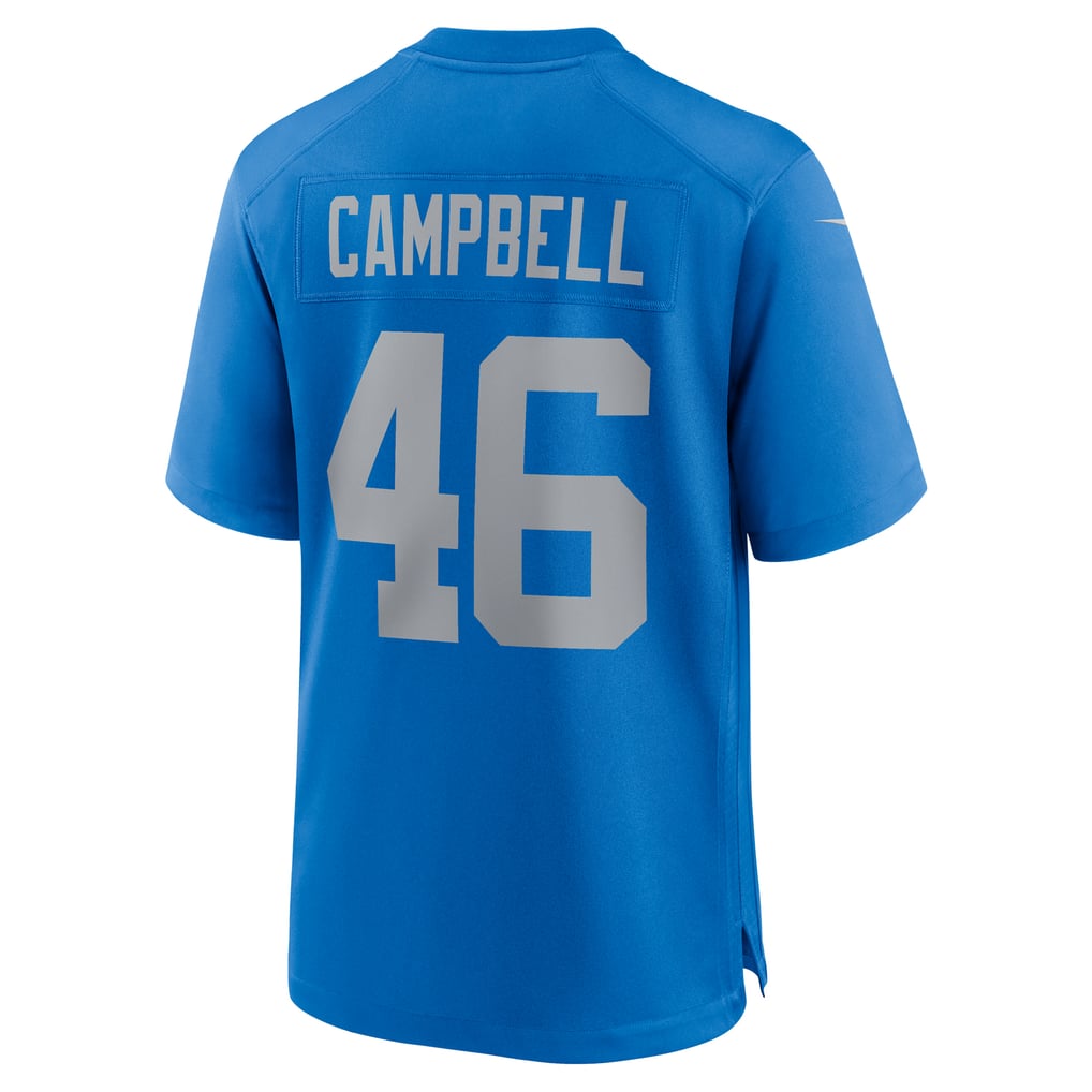 Men's Detroit Lions Jack Campbell Blue Alternate Game Jersey