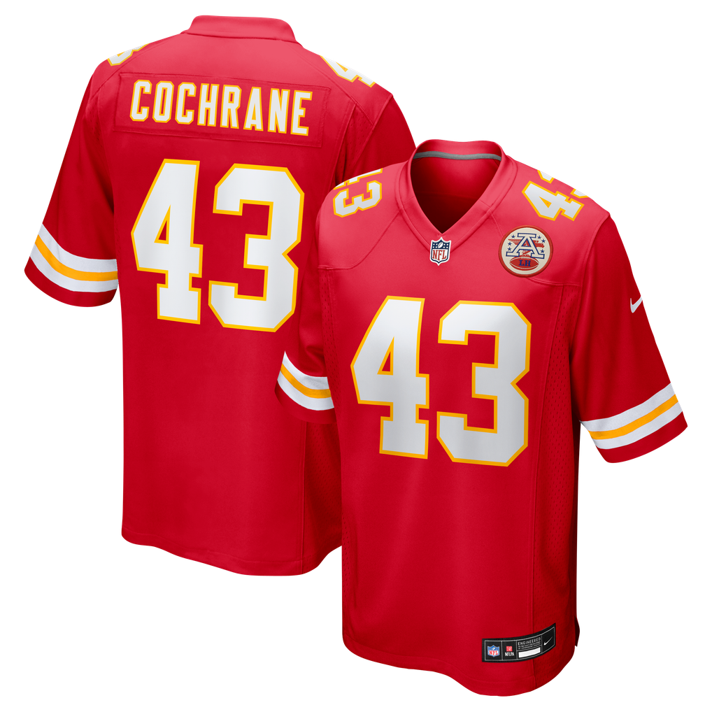 Men's Kansas City Chiefs Jack Cochrane Red Game Player Jersey