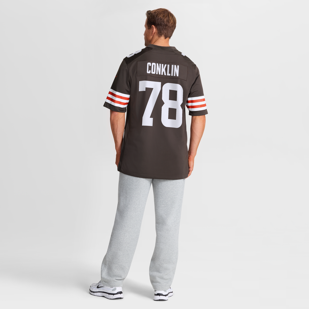 Men's Cleveland Browns Jack Conklin Brown Game Player Jersey