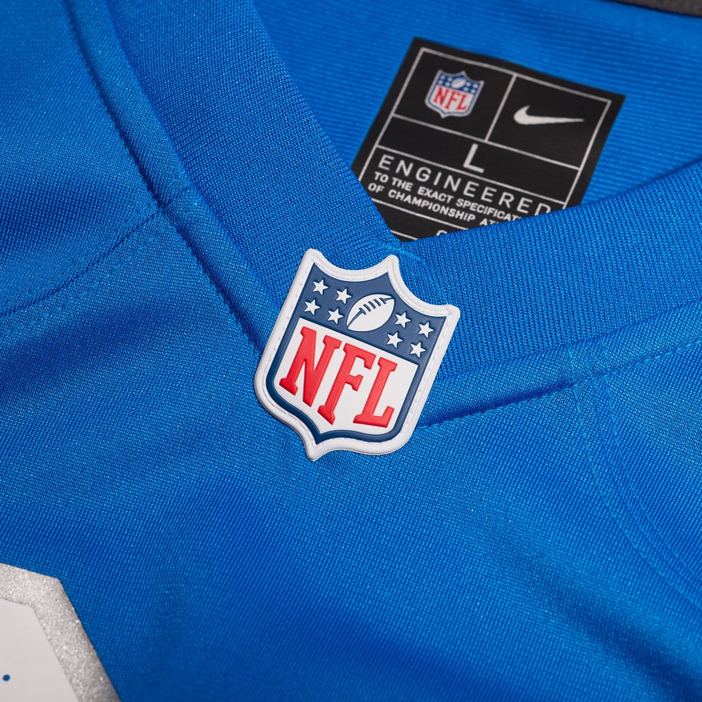 Men's Detroit Lions Jack Fox Blue Team Game Jersey