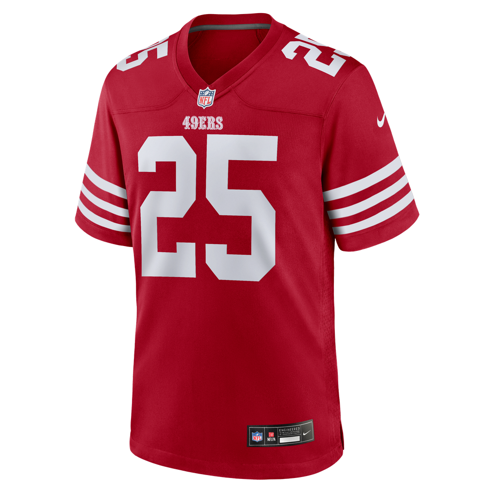 Men's San Francisco 49ers Jack Jones Scarlet Team Game Jersey