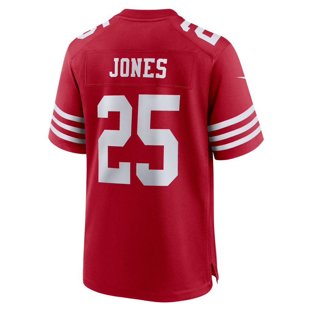 Men's San Francisco 49ers Jack Jones Scarlet Team Game Jersey