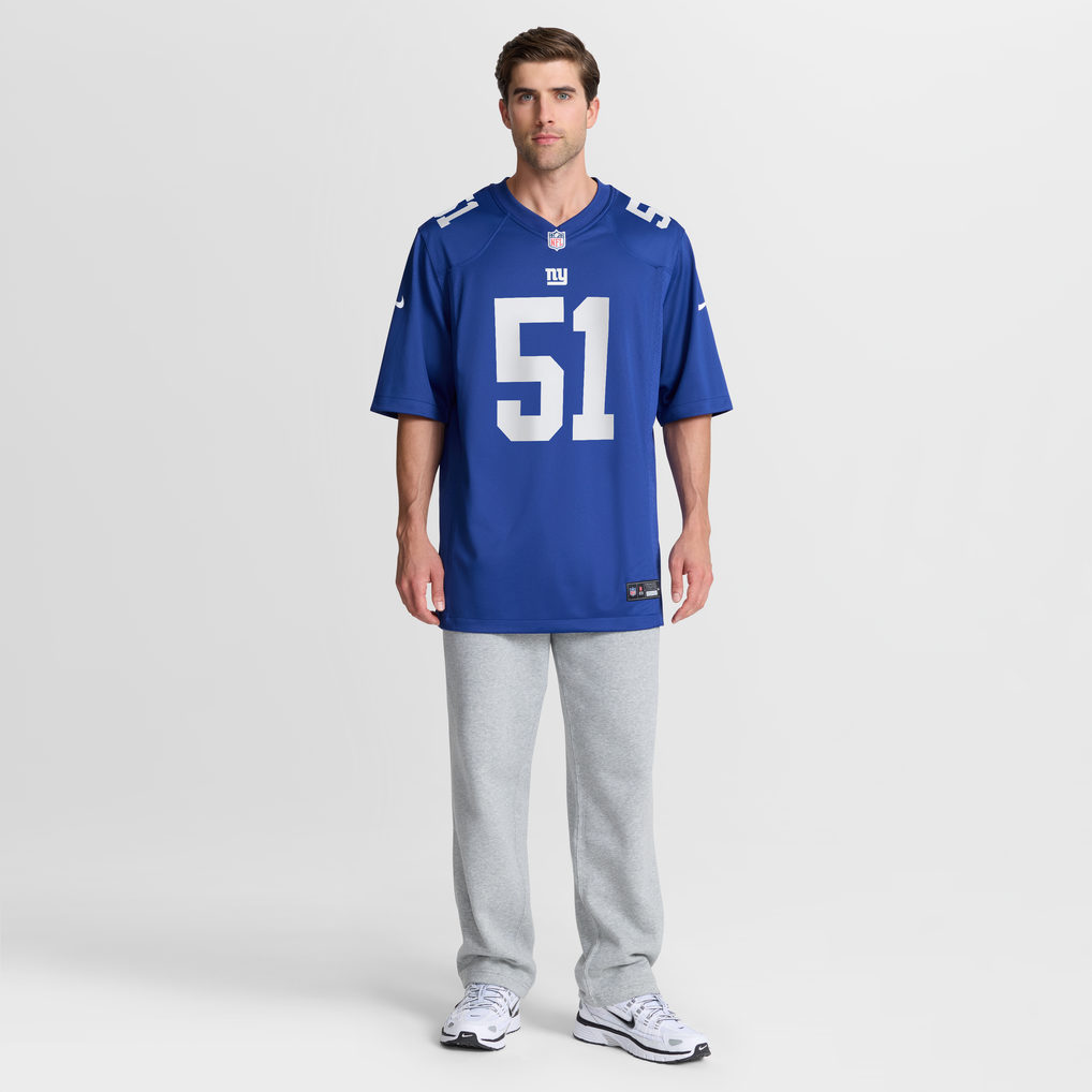 Men's New York Giants Jack Kelly Royal Team Game Jersey
