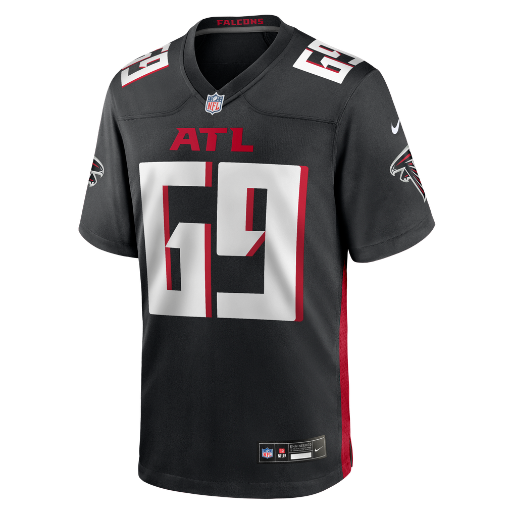 Men's Atlanta Falcons Jack Nelson Black Team Game Jersey