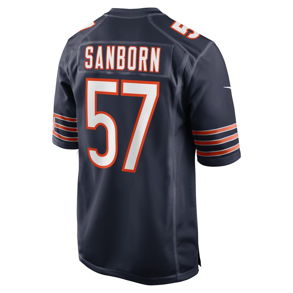 Men's Chicago Bears Jack Sanborn Navy Game Player Jersey