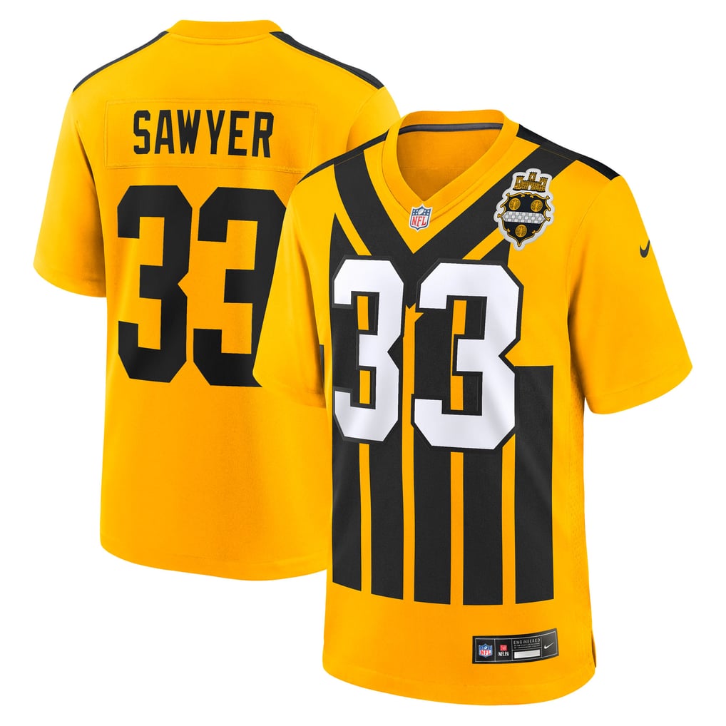 Men's Pittsburgh Steelers Jack Sawyer Gold Alternate Game Jersey
