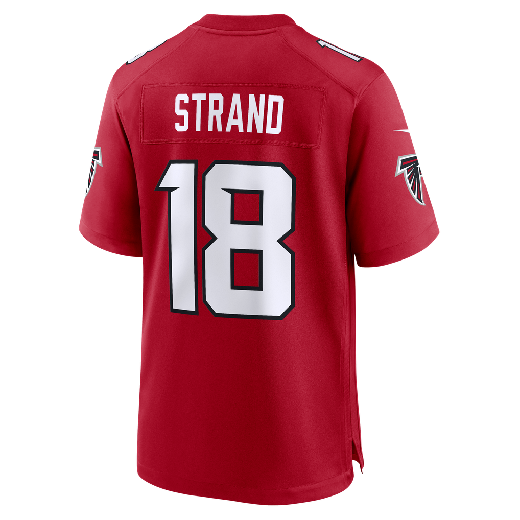 Men's Atlanta Falcons Jack Strand Red Team Game Jersey