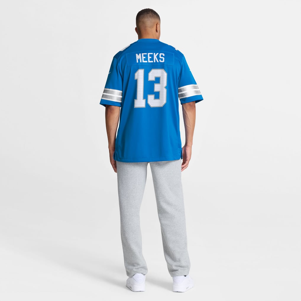 Men's Detroit Lions Jackson Meeks Blue Team Game Jersey