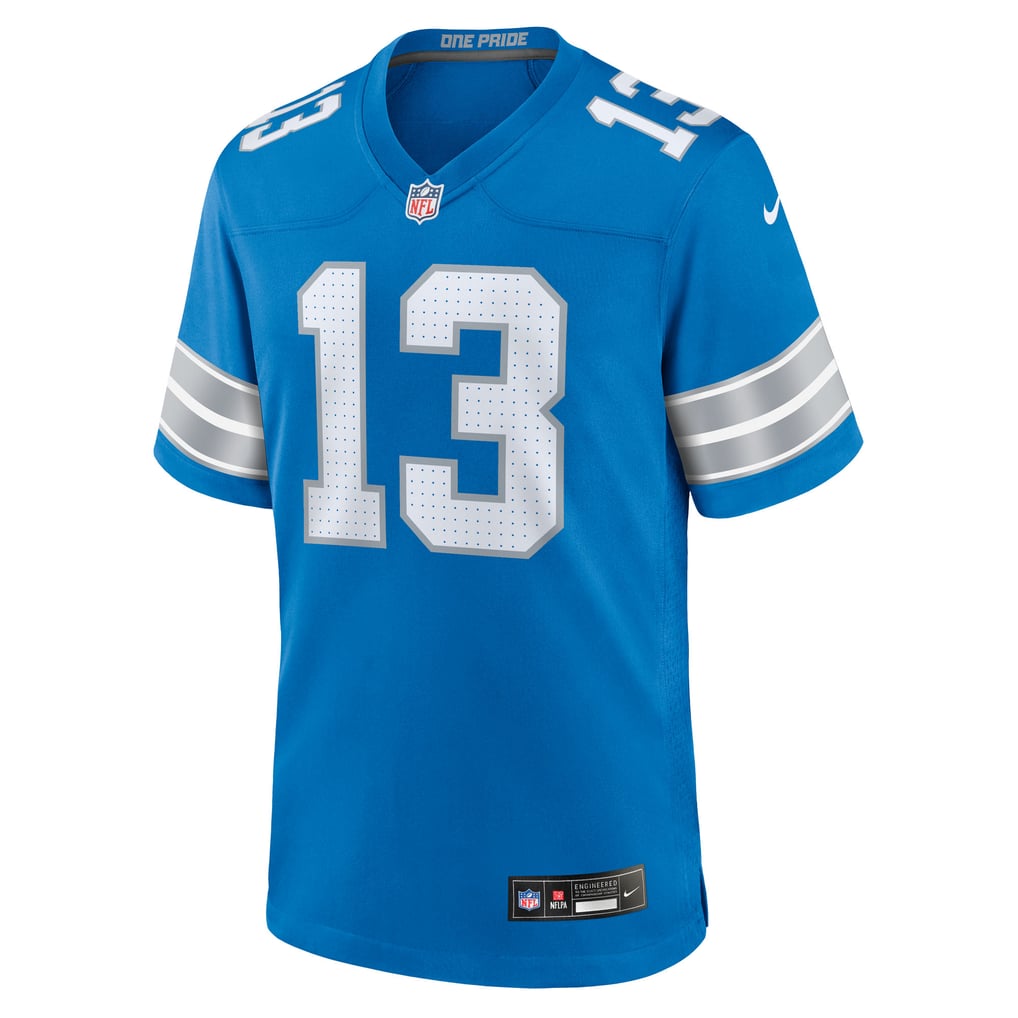 Men's Detroit Lions Jackson Meeks Blue Team Game Jersey