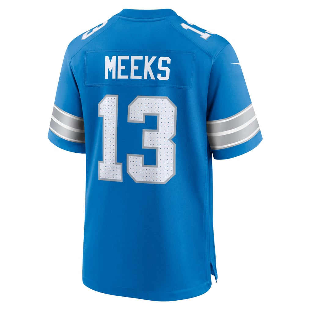 Men's Detroit Lions Jackson Meeks Blue Team Game Jersey