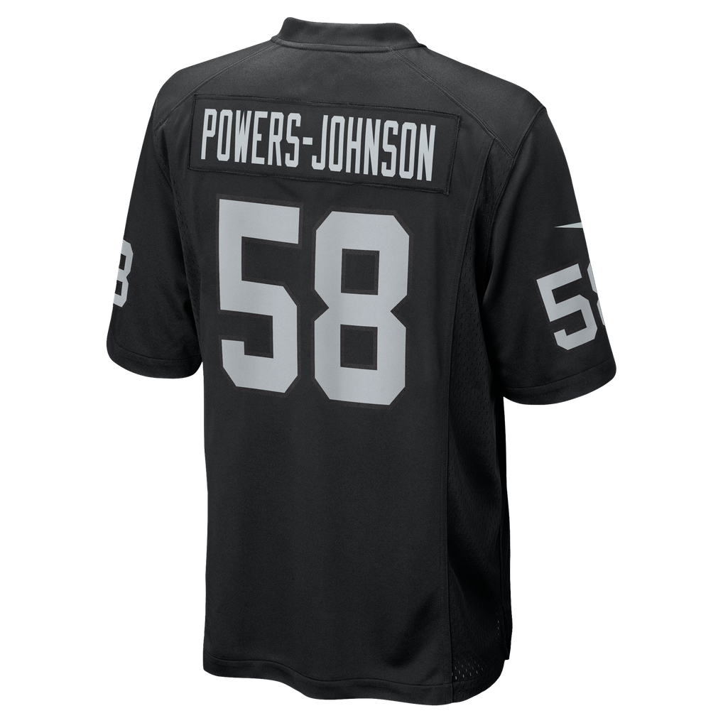 Men's Las Vegas Raiders Jackson Powers-Johnson Black Team Game Jersey