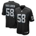 Men's Las Vegas Raiders Jackson Powers-Johnson Black Team Game Jersey