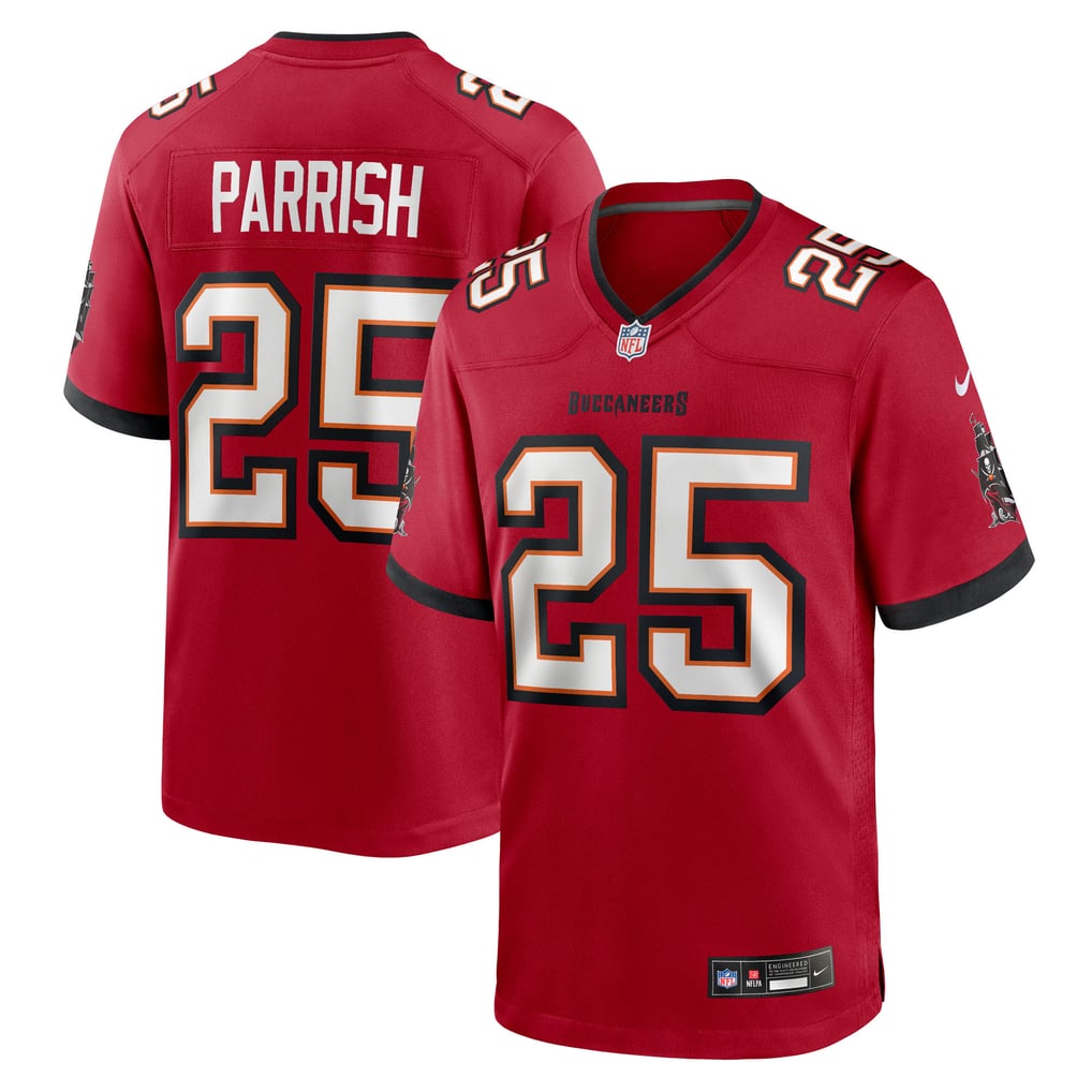 Men's Tampa Bay Buccaneers Jacob Parrish Red Team Game Jersey