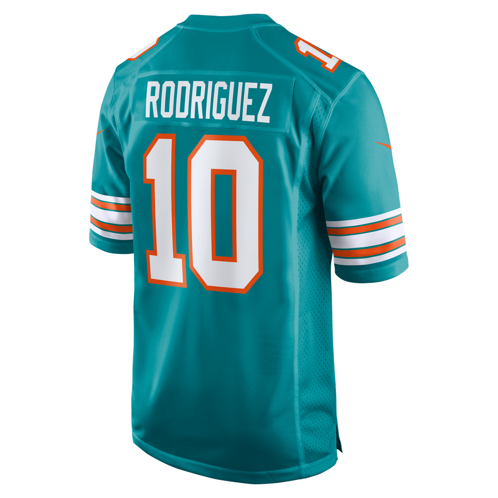 Men's Miami Dolphins Jacob Rodriguez Aqua Alternate Game Jersey