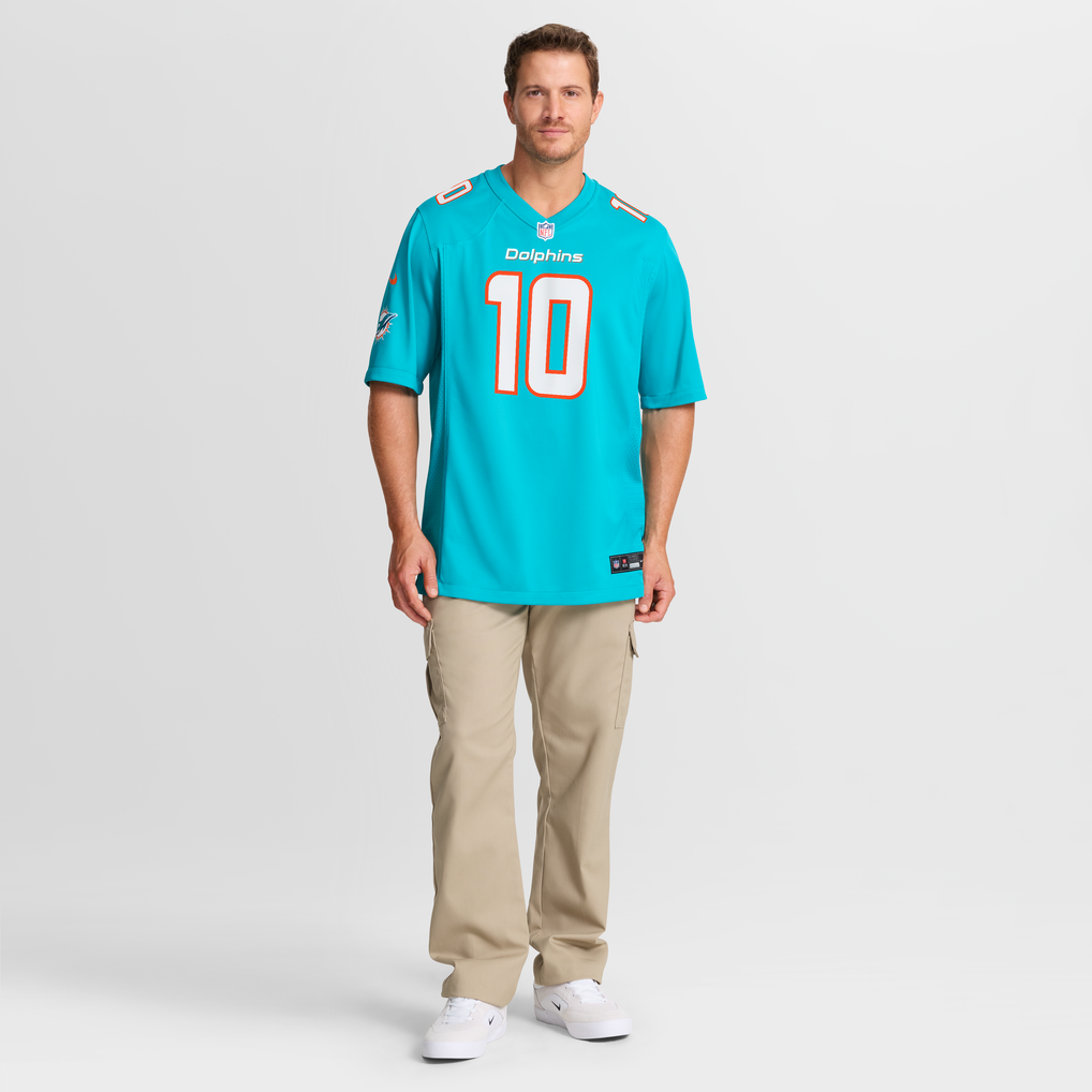 Men's Miami Dolphins Jacob Rodriguez Aqua Game Jersey