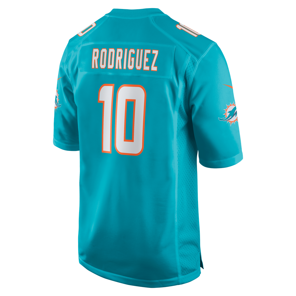 Men's Miami Dolphins Jacob Rodriguez Aqua Game Jersey