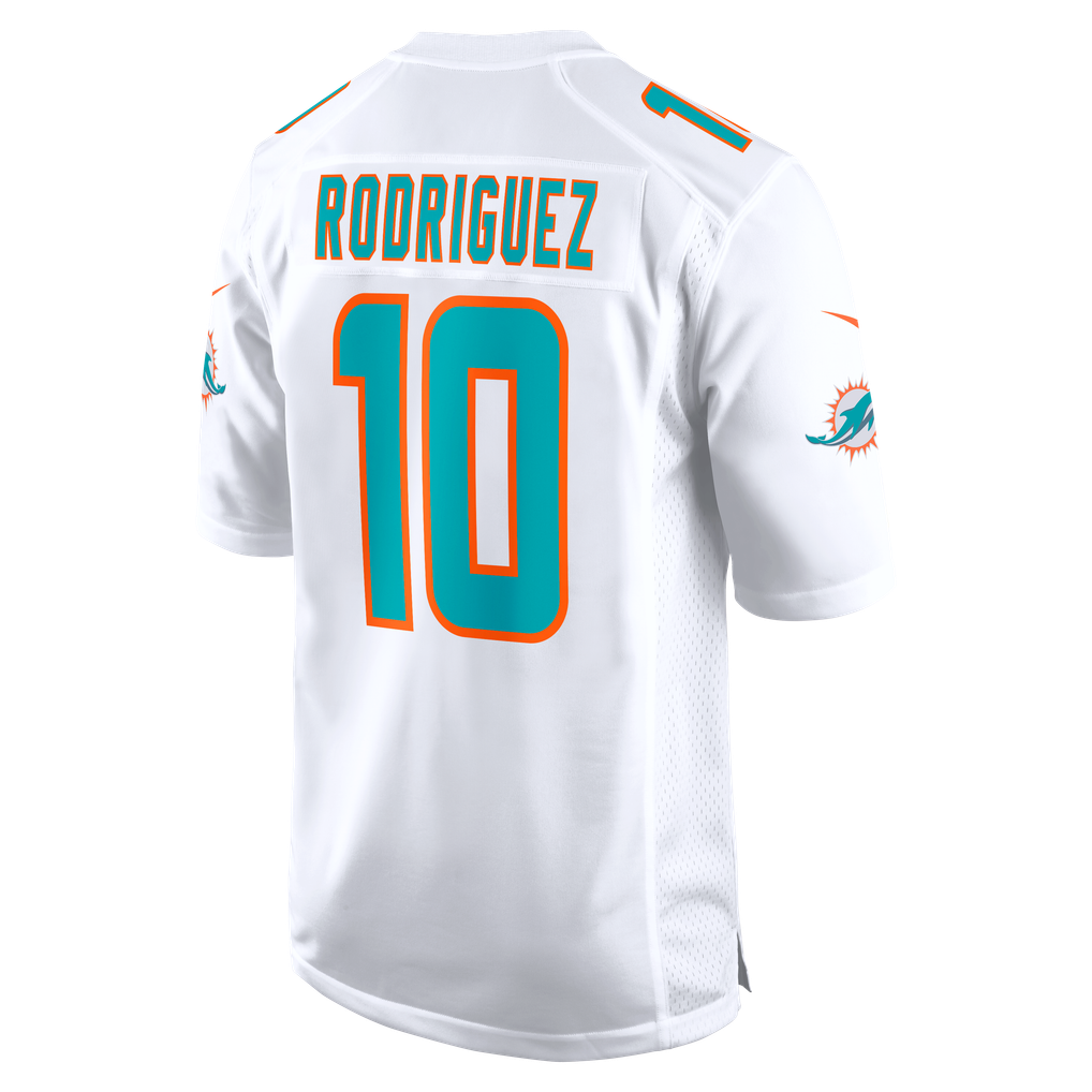 Men's Miami Dolphins Jacob Rodriguez White Game Jersey