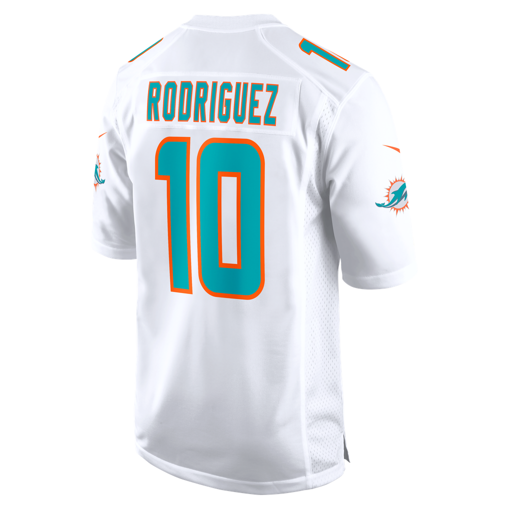 Men's Miami Dolphins Jacob Rodriguez White Game Jersey