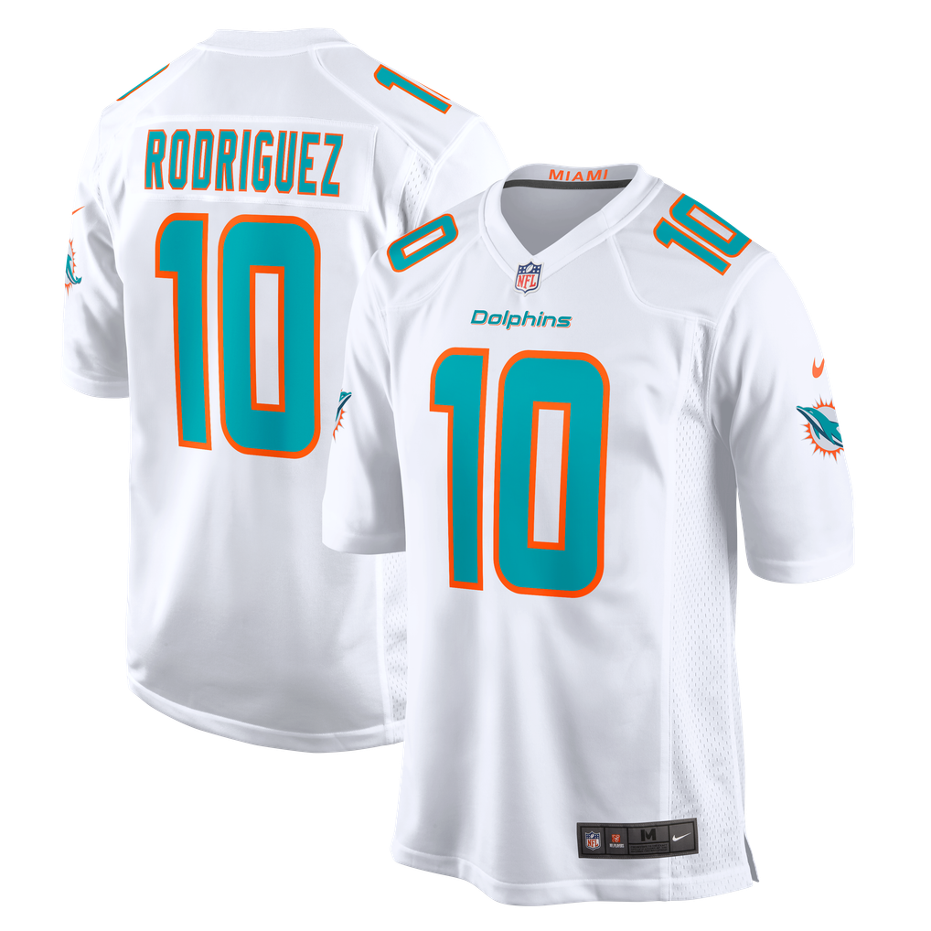 Men's Miami Dolphins Jacob Rodriguez White Game Jersey
