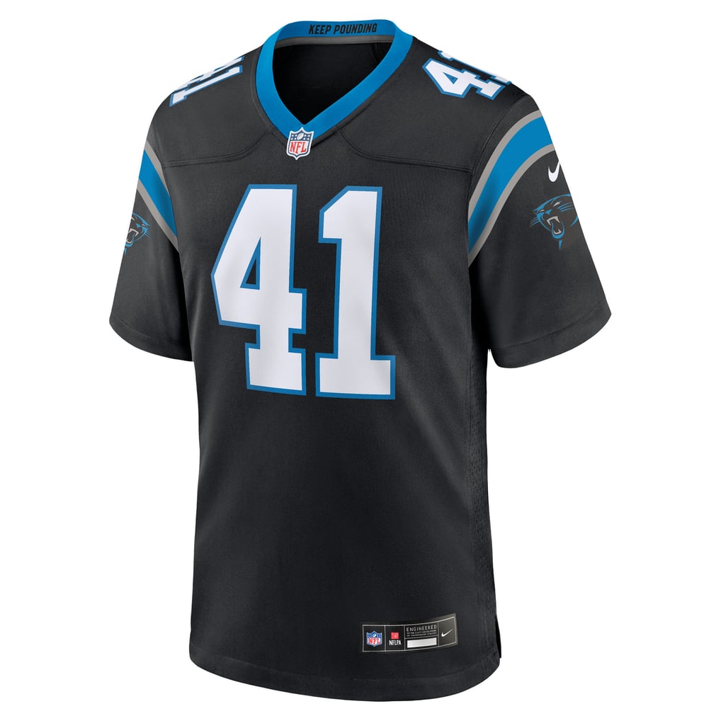Men's Carolina Panthers Jacoby Windmon Black Team Game Jersey