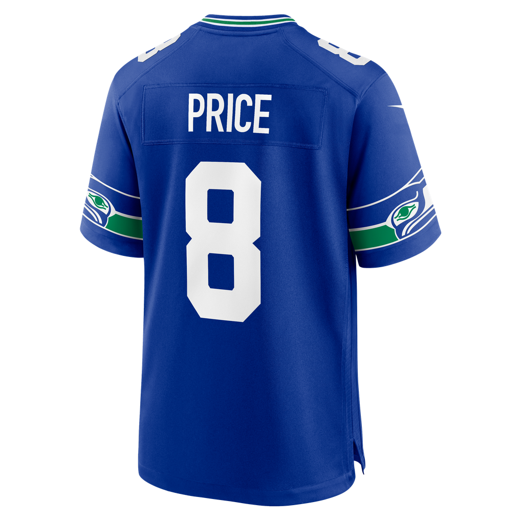 Men's Seattle Seahawks Jadarian Price Royal Alternate Game Jersey