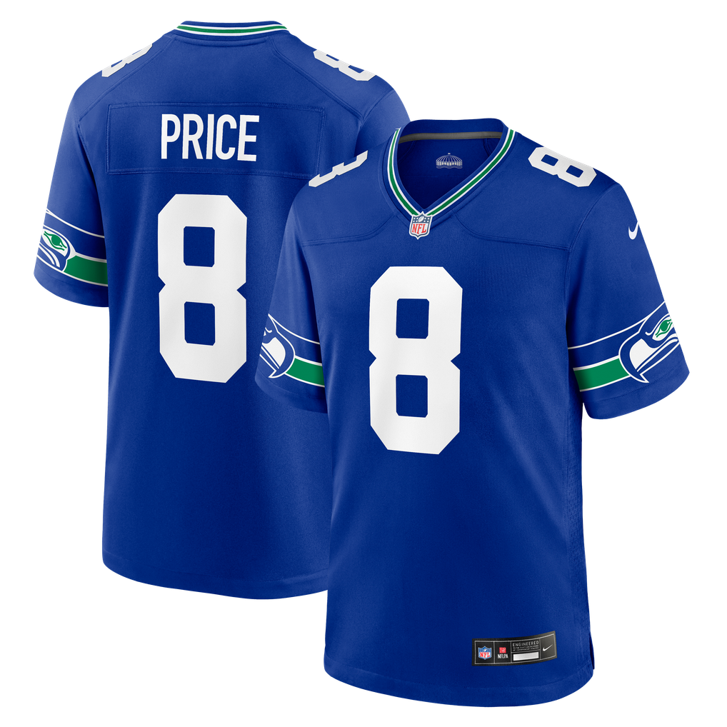 Men's Seattle Seahawks Jadarian Price Royal Alternate Game Jersey