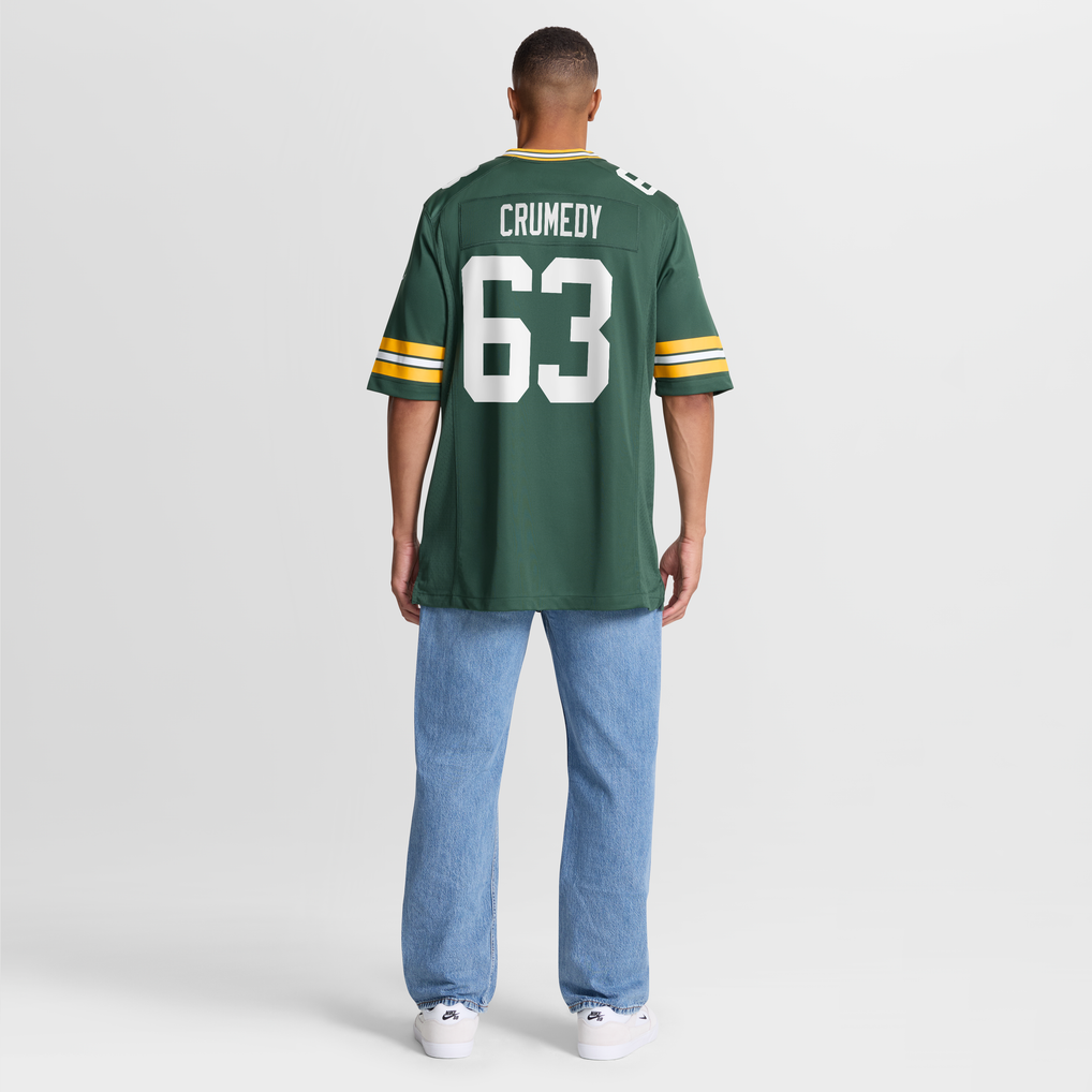 Men's Green Bay Packers Jaden Crumedy Green Team Game Jersey