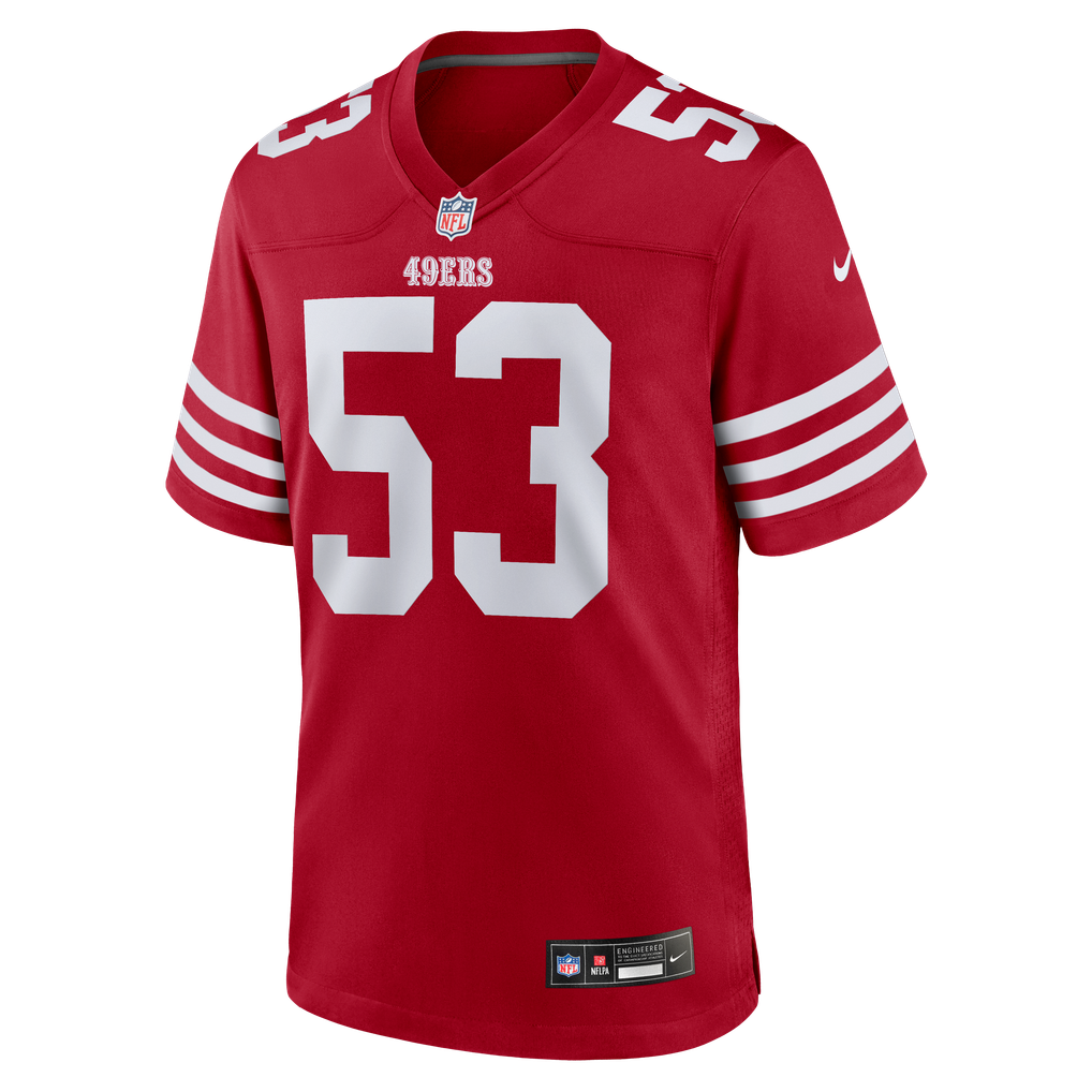 Men's San Francisco 49ers Jaden Dugger Scarlet Team Game Jersey