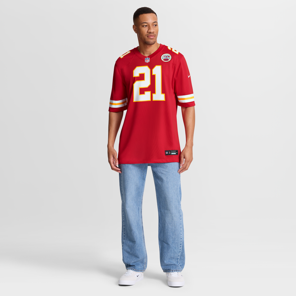 Men's Kansas City Chiefs Jaden Hicks Red Game Jersey