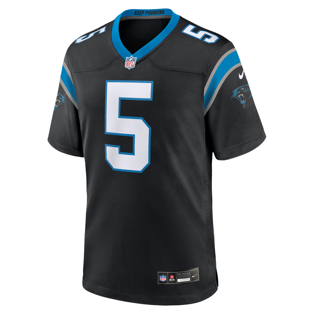 Men's Carolina Panthers Jaelan Phillips Black Game Jersey