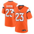 Men's Denver Broncos Jahdae Barron Orange Game Player Jersey