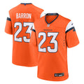 Men's Denver Broncos Jahdae Barron Orange Team Game Jersey
