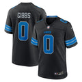 Men's Detroit Lions Jahmyr Gibbs Black 2nd Alternate Game Player Jersey