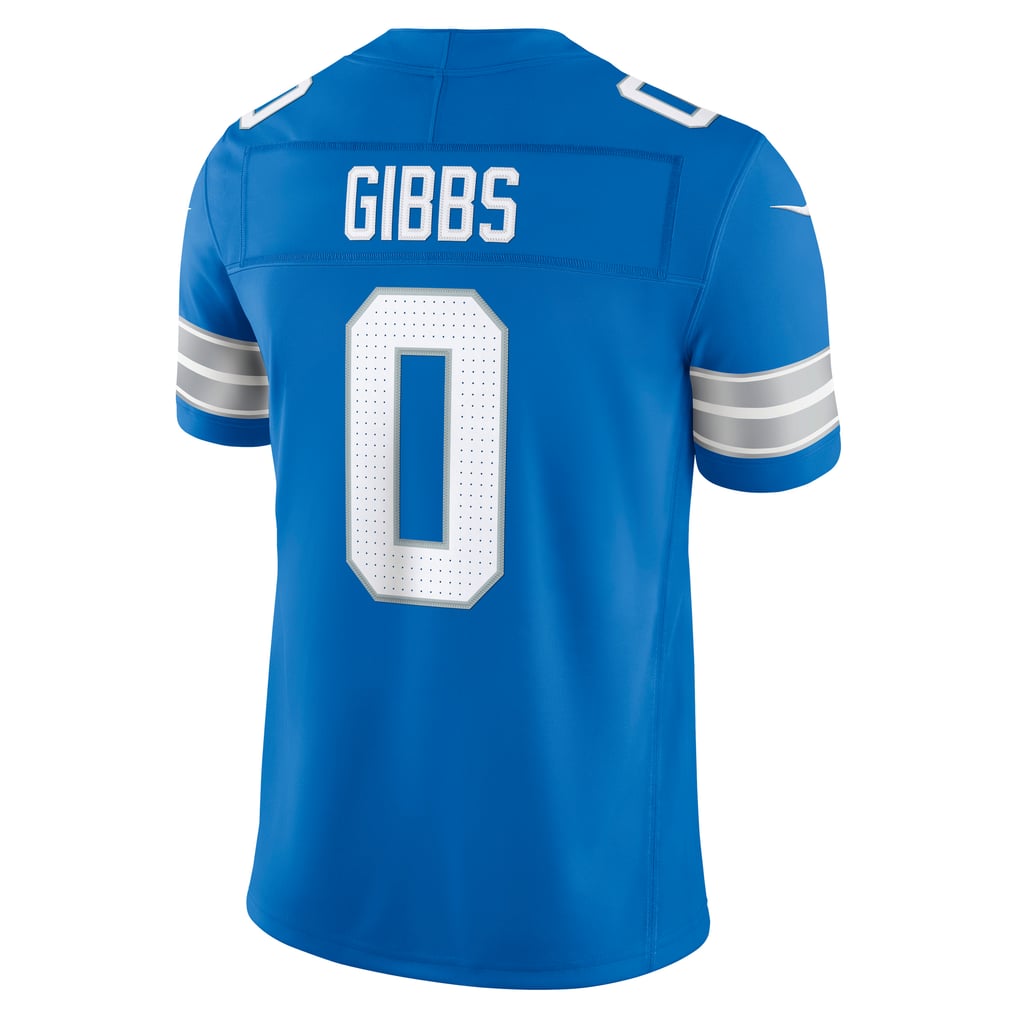 Men's Detroit Lions Jahmyr Gibbs Blue Team Vapor F.U.S.E. Stitched Limited Jersey