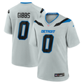 Men's Detroit Lions Jahmyr Gibbs Silver 2026 Rivalries Collection Game Jersey