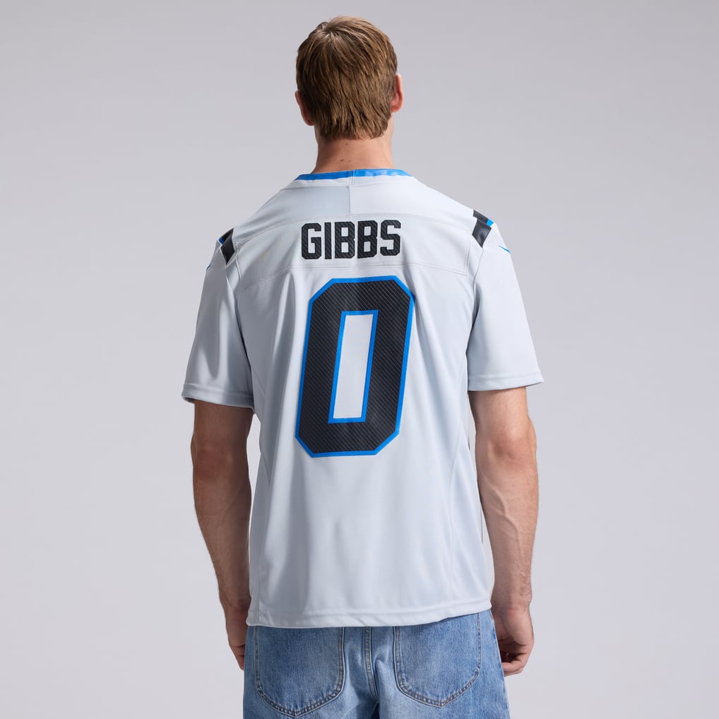 Men's Detroit Lions Jahmyr Gibbs Silver 2026 Rivalries Collection Stitched Limited Jersey