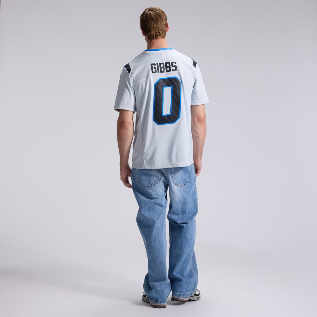 Men's Detroit Lions Jahmyr Gibbs Silver 2026 Rivalries Collection Stitched Limited Jersey