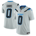 Men's Detroit Lions Jahmyr Gibbs Silver 2026 Rivalries Collection Stitched Limited Jersey