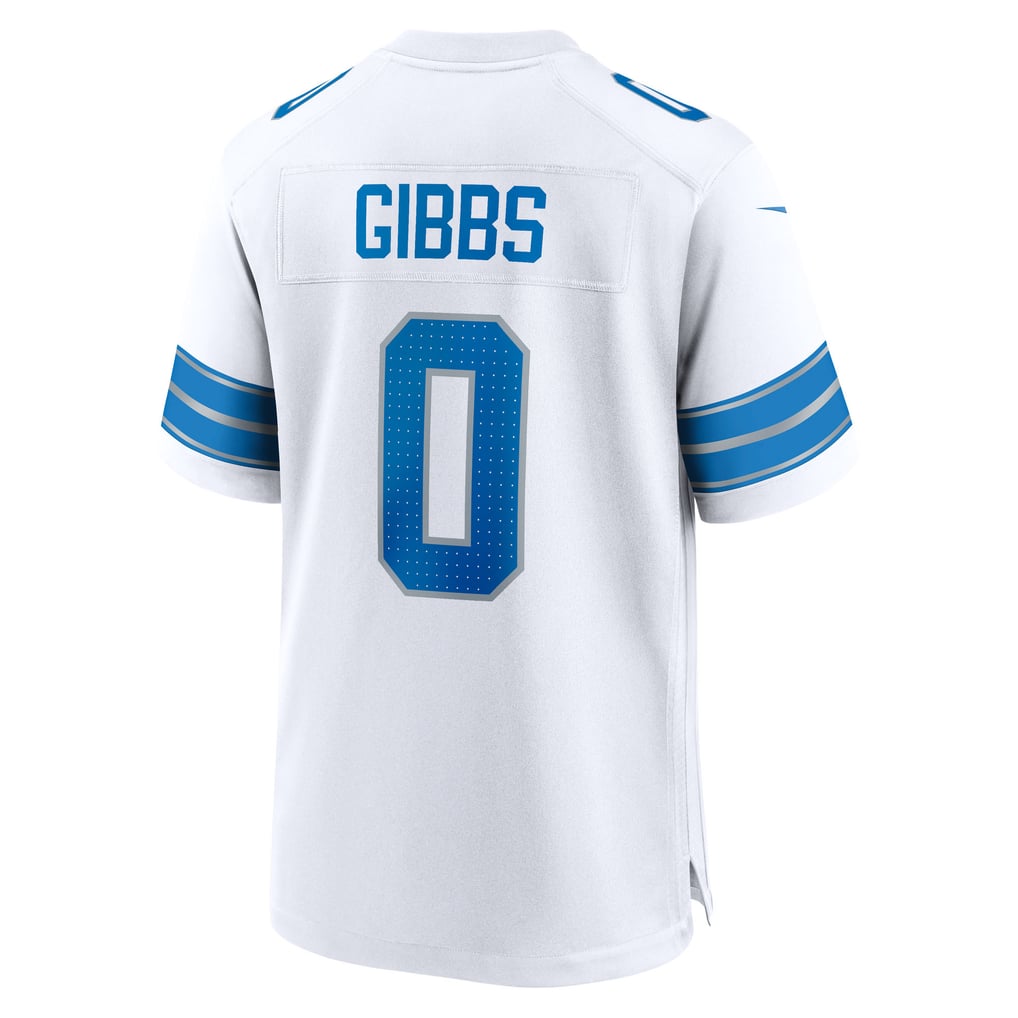 Men's Detroit Lions Jahmyr Gibbs White Game Player Jersey