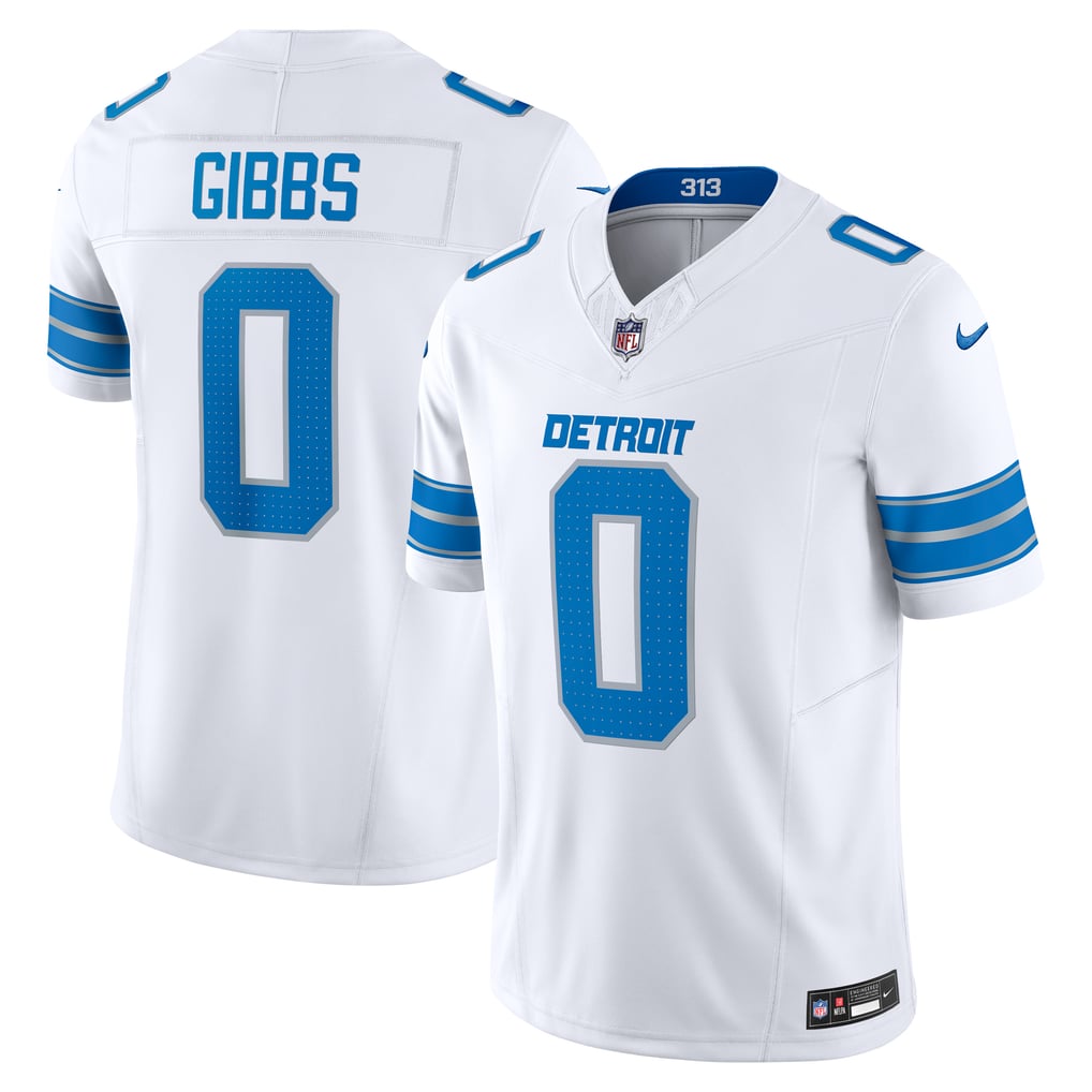 Men's Detroit Lions Jahmyr Gibbs White Vapor F.U.S.E. Limited Jersey