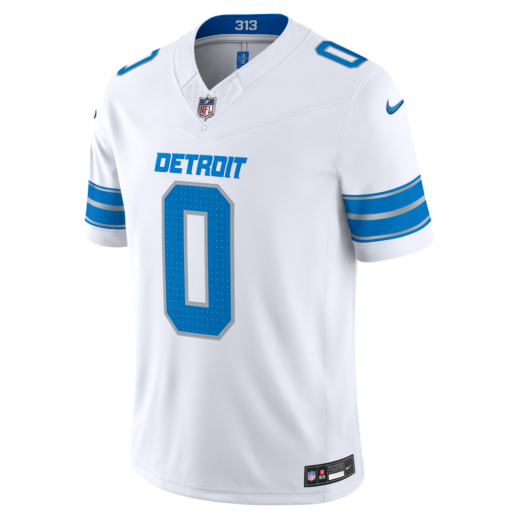 Men's Detroit Lions Jahmyr Gibbs White Vapor F.U.S.E. Stitched Limited Jersey