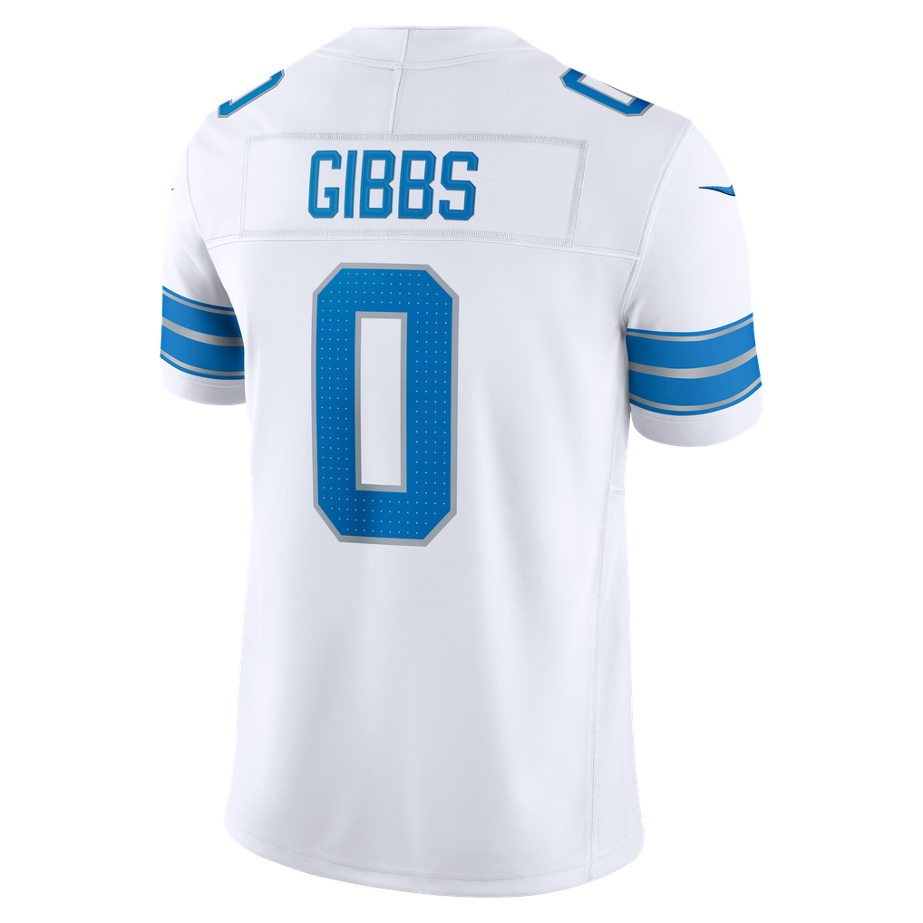 Men's Detroit Lions Jahmyr Gibbs White Vapor F.U.S.E. Stitched Limited Jersey