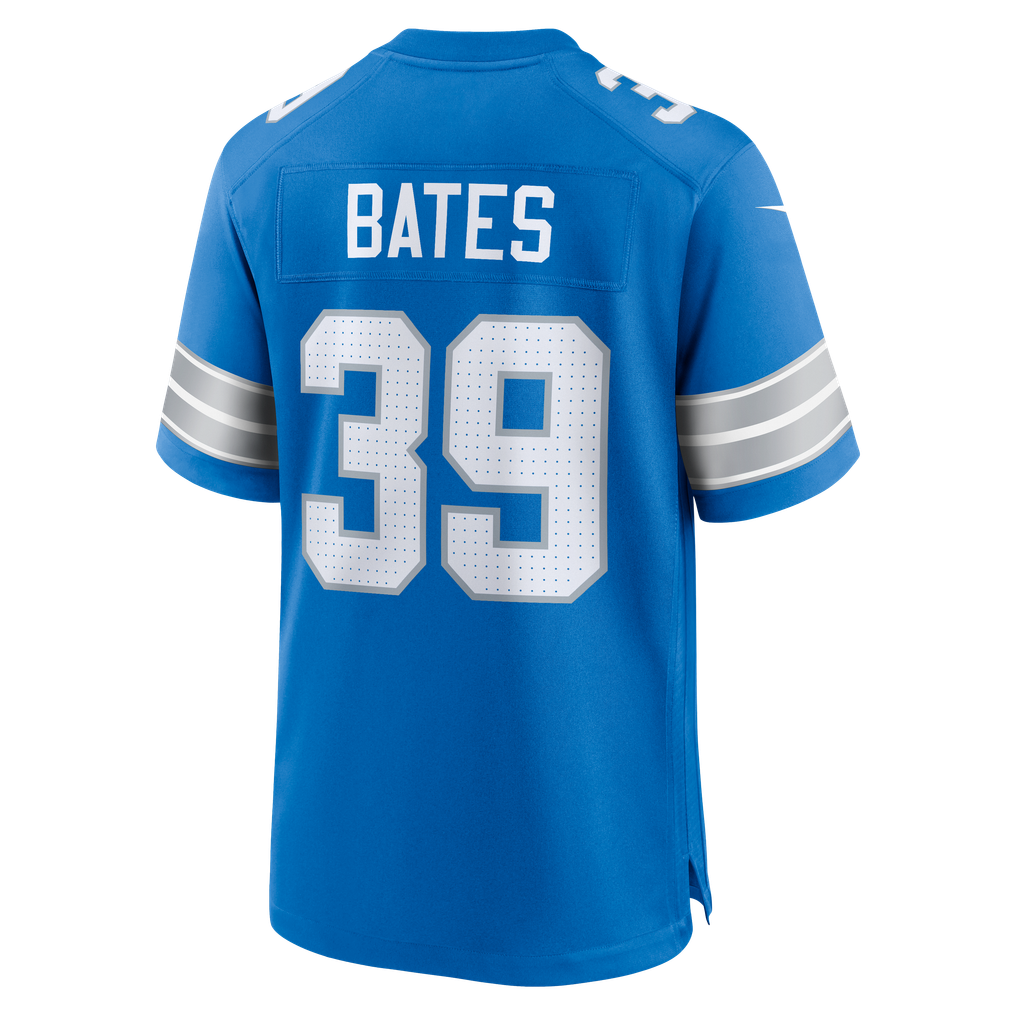 Men's Detroit Lions Jake Bates Blue Team Game Jersey