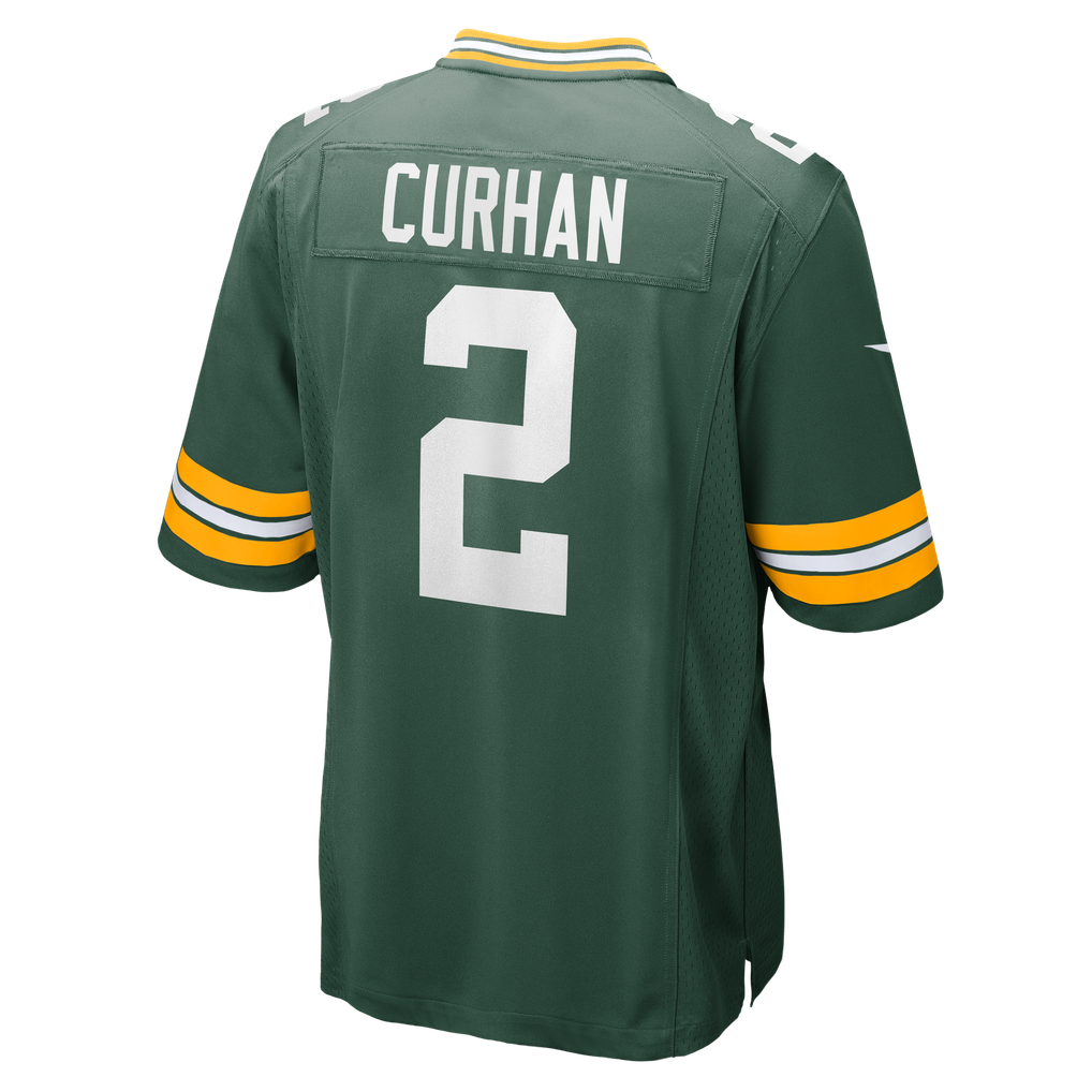 Men's Green Bay Packers Jake Curhan Green Team Game Jersey