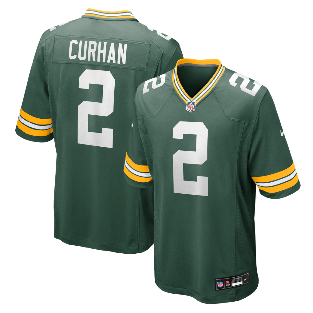 Men's Green Bay Packers Jake Curhan Green Team Game Jersey
