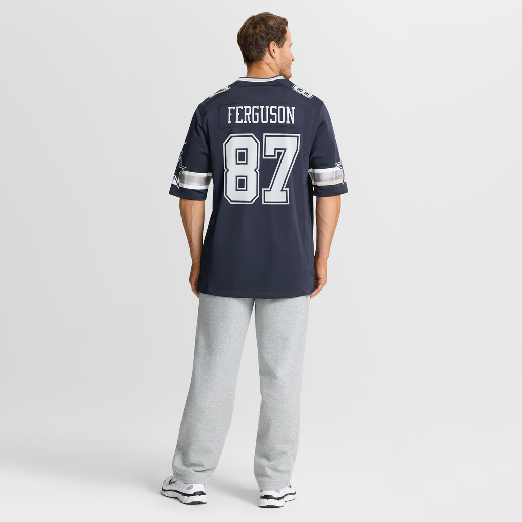 Men's Dallas Cowboys Jake Ferguson Navy Team Game Jersey