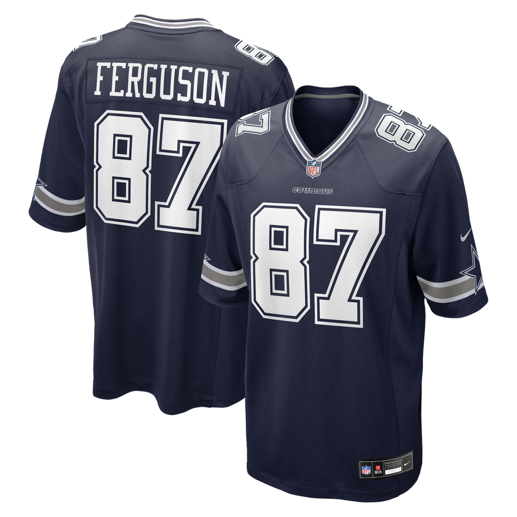 Men's Dallas Cowboys Jake Ferguson Navy Team Game Jersey