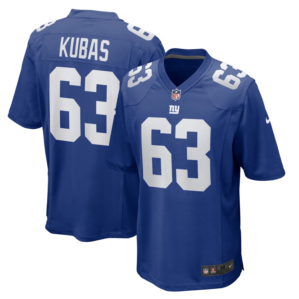Men's New York Giants Jake Kubas Royal Team Game Jersey
