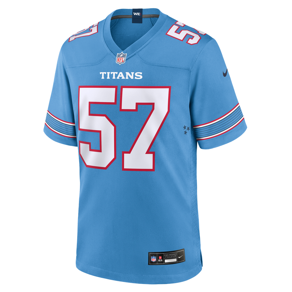 Men's Tennessee Titans Jake Martin Light Blue Team Game Jersey