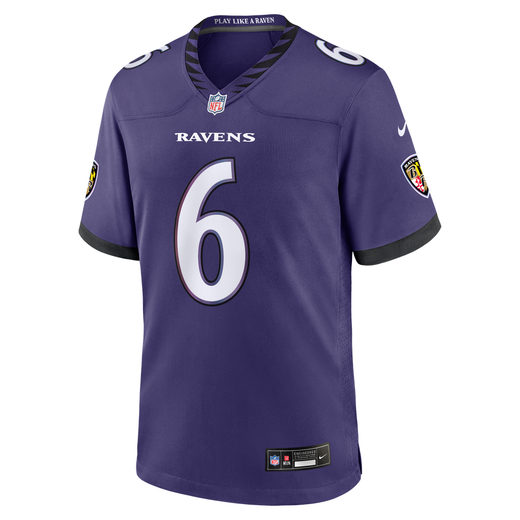 Men's Baltimore Ravens Ja'Kobi Lane Purple Team Game Jersey